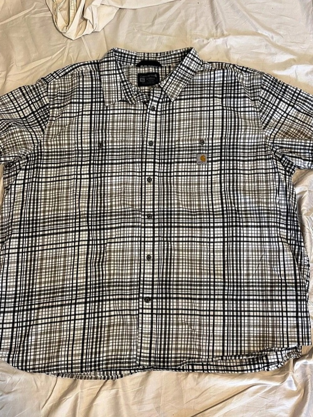 Carhartt Relaxed Fit Plaid Short Sleeve Shirt 4Xl